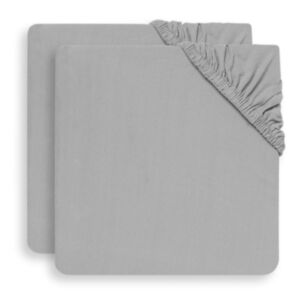 Jollein® Bombažna rjuha Jersey 120x60, Soft Grey (2pack)