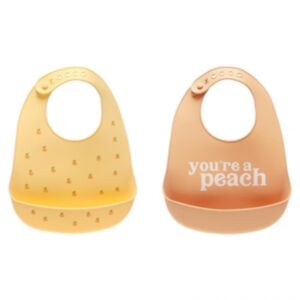 Pearhead® Set 2 silikonskih slinčkov, You're a Peach