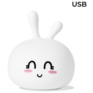 RABBIT&FRIENDS Mehka lučka Sladki zajček USB polnjenje, White