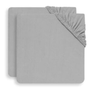 Jollein® Bombažna rjuha Jersey 40/50x80/90cm, Soft Grey 2Pack