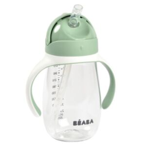 Beaba® Steklenička s slamico 300ml, Sage green