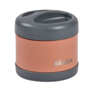 Beaba® Termo posodica za hrano 500 ml, Mineral grey/Terracotta