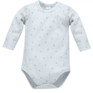 Body dolg rokav HELLO, Baby blue