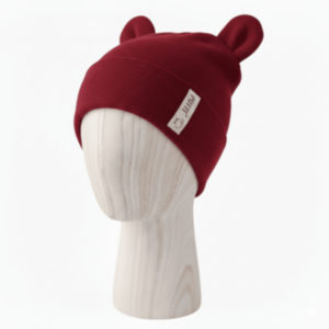 Puffi® Otroška kapa rebrasta beanie MEDO, Cherry