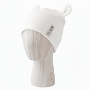 Puffi® Otroška kapa rebrasta beanie MEDO, White