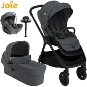 Joie® Otroški voziček 4v1 Finiti™ + i-Level™ Pro Signature Ebony + IsoFix baza Encore
