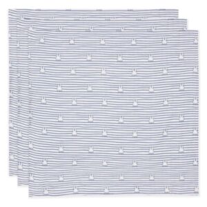 Jollein® Tetra pleničke Muslin 70x70cm, Miffy stripe, Navy - 3 Pack