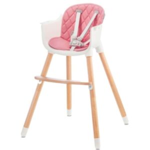 Kinderkraft® Otroški stol za hranjenje 2v1 Sienna™, Pink