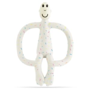 Matchstick Monkey® Grizalo z masažno zobno ščetko Classic, Confetti Cream