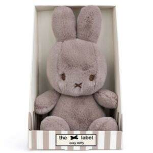 Miffy® Plišasta igrača zajček 23 cm Cozy, Taupe - Giftbox