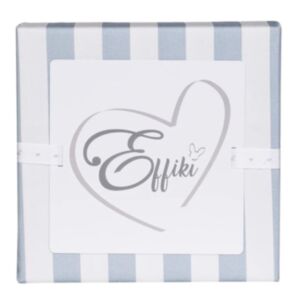 Effiki® otroška napenjalna rjuha 60x120 White and Blue stripes