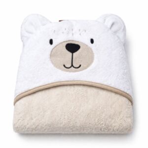 Puffi® Otroška brisača s kapuco medo, Beige