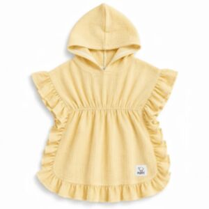 Puffi® Otroški kopalni pončo muslin z naborki, Butter