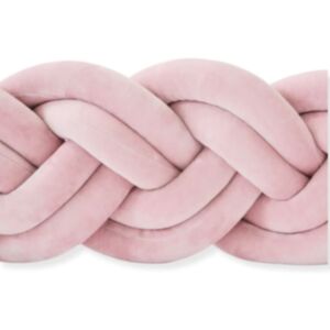 Puffi® Obroba za posteljico kitka dvojna velvet, Powder pink