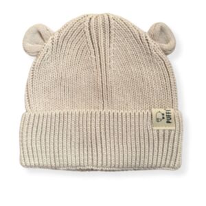 Puffi® Otroška kapa Knitted Bear, Beige