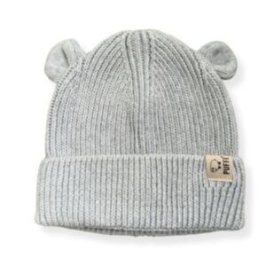 Puffi® Otroška kapa Knitted Bear, Grey
