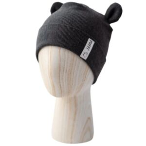 Puffi® Otroška kapa rebrasta beanie Medo, Dark grey