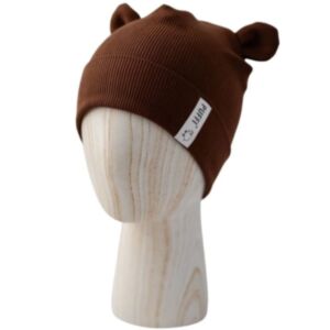 Puffi® Otroška kapa rebrasta beanie MEDO, Chocolate