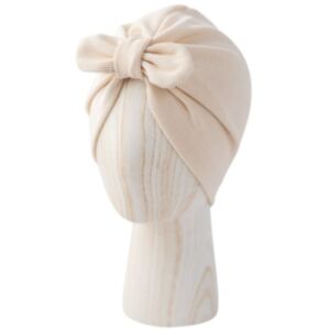 Puffi® Otroška kapa turban z mašno ribbed Bow, Light beige