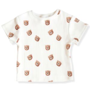 Puffi® Otroška majica kratek rokav ribbed, Bear