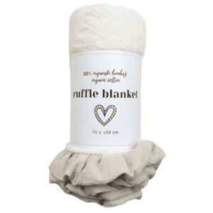 Puffi® Otroška odejica Muslin podložena z naborki, Beige