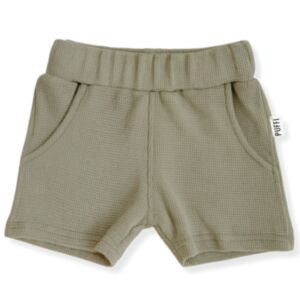 Puffi® Otroške kratke hlače waffle, Olive green
