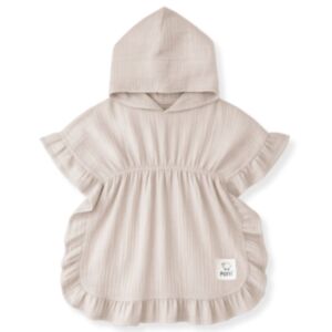 Puffi® Otroški kopalni pončo muslin z naborki, Beige