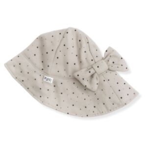 Puffi® Otroški poletni klobuček z mašno, Beige dots