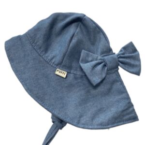 Puffi® Otroški poletni klobuček z mašno, Jeans