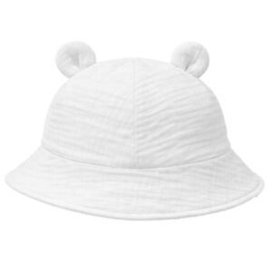 Puffi® Otroški poletni klobuček z ušeski Muslin, White