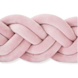 Puffi® Posteljna obroba kitka bumper dvojna velvet, Powder pink