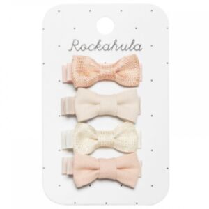 Rockahula Otroške sponke za lase, Flora Linen Mini Bow