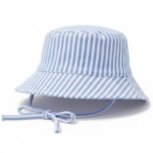 Swim Essentials Otroški poletni klobuček z UV zaščito, Light Blue Striped