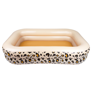 Swim Essentials Napihljiv bazen 211x132x46 cm, Leopard print Beige