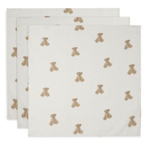 Jollein® Tetra pleničke Muslin 70x70cm, Teddy Bear (3pack)