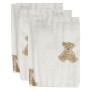 Jollein® Komplet krpic za umivanje Muslin 15x20cm (3 pack), Teddy Bear