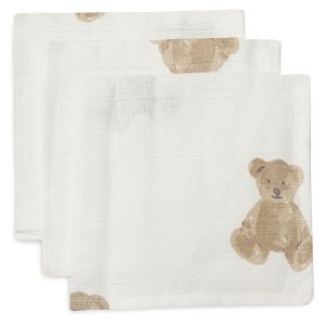 Jollein® Tetra pleničke Muslin 31x31cm, Teddy Bear (3pack)