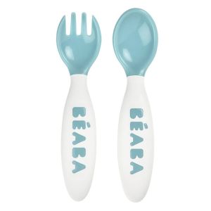 Beaba® Otroški jedilni set - žlica /vilica, Blue