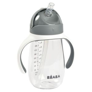 Beaba® Steklenička s slamico 300ml. Mineral grey