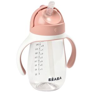 Beaba® Steklenička s slamico 300ml, Old Pink