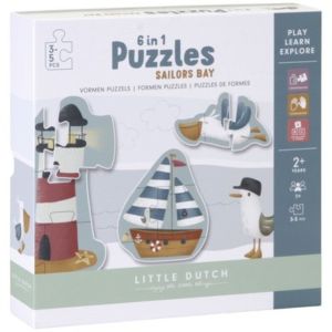 LITTLE DUTCH Puzzle Sailors Bay 6v1