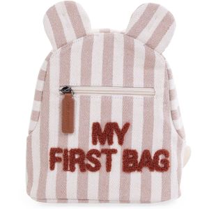 Childhome® Otroški nahrbtnik 'MY FIRST BAG', Stripes Nude/Terracotta