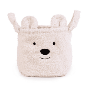 CHILDHOME® Košara za igračke Teddy, Off White 25x20x20 cm