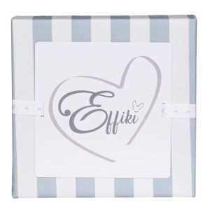 Effiki® Otroška napenjalna rjuha 70x140, White and Blue stripes