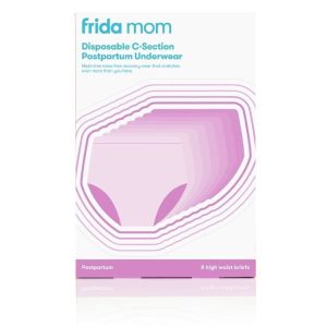 Frida Mom® Spodnje perilo z visokim pasom za enkratno uporabo po porodu s carskim rezom  (8 kosov)