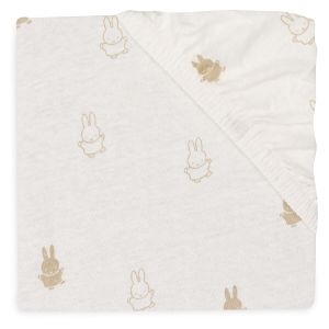 Jollein® Bombažna rjuha Jersey 40/50x80/90cm, Miffy - Nougat