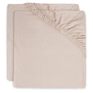 Jollein® Otroška rjuha 40/50x80/90 cm, Pale Pink 2pack