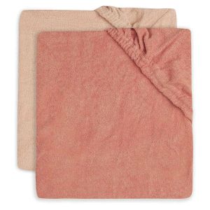 Jollein® Prevleka za previjalno podlogo Terry 50x70 cm, Pale Pink/Rosewood  (2 pack)