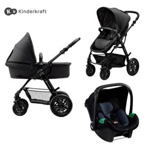 Kinderkraft® Otroški voziček 3v1 Moov™ Black + Mink™ Pro