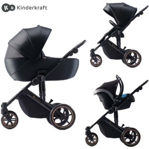 Kinderkraft® Select Otroški voziček 3v1 Prime™ 2, Venezian Black + Mink™ Pro Black